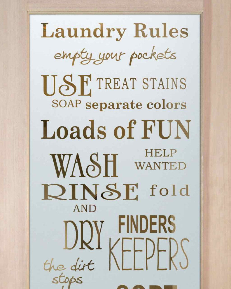 Laundry Door - Laundry Rules - Alder Knotty - 32