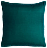 Surya Velvet Glam Deep Teal Pillow Shell With Down Insert 18"H X 18"W