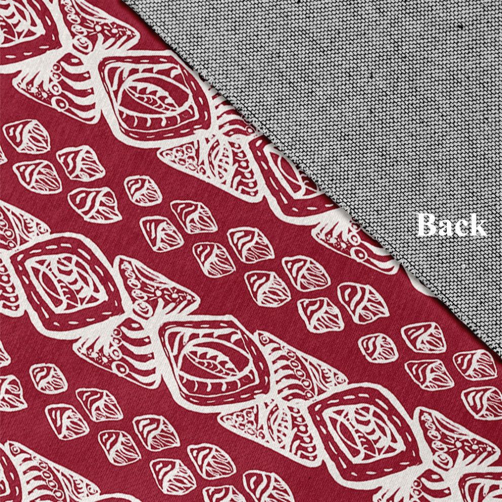 Tribal Geo Rug, Red, 5'x7'