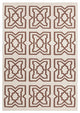 Lima Contemporary Area Rug, Brown and Cream, 5'x7'