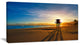 "Colorful Sunset in Valencia" Modern Beach Canvas Art Print, 32"x16"