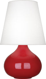 June Accent Lamp, Oyster, Ruby Red