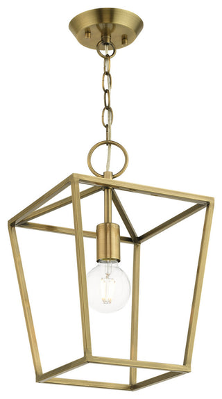 Devone 1 Light Antique Brass Lantern