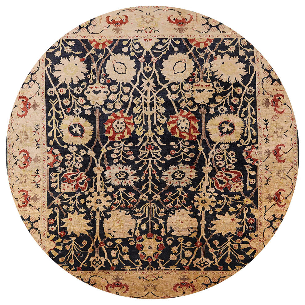 Ahgly Company Indoor Round Mid-Century Modern Area Rugs, 5' Round