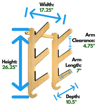 Bamboo Skateboard Rack & Snowboard Rack - The Moloka'i Series, Bamboo, Trip