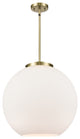 Athens Pendant, Antique Brass, Matte White, Matte White