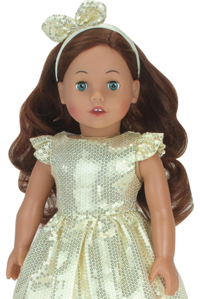 18'' Soft Bodied Doll "Carly" with Blue Eyes