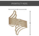 Metal Wings Curtain Tieback "“ Elegant and Durable Design, Gold, Pack of 1