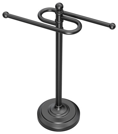 Countertop S-Style Hand Towel Holder, Matte Black