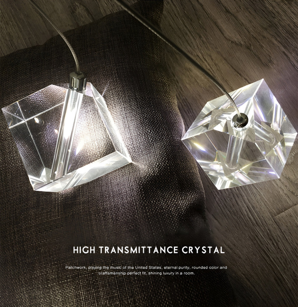 Nice | Crystal Staircase Chrome Chandelier, L36