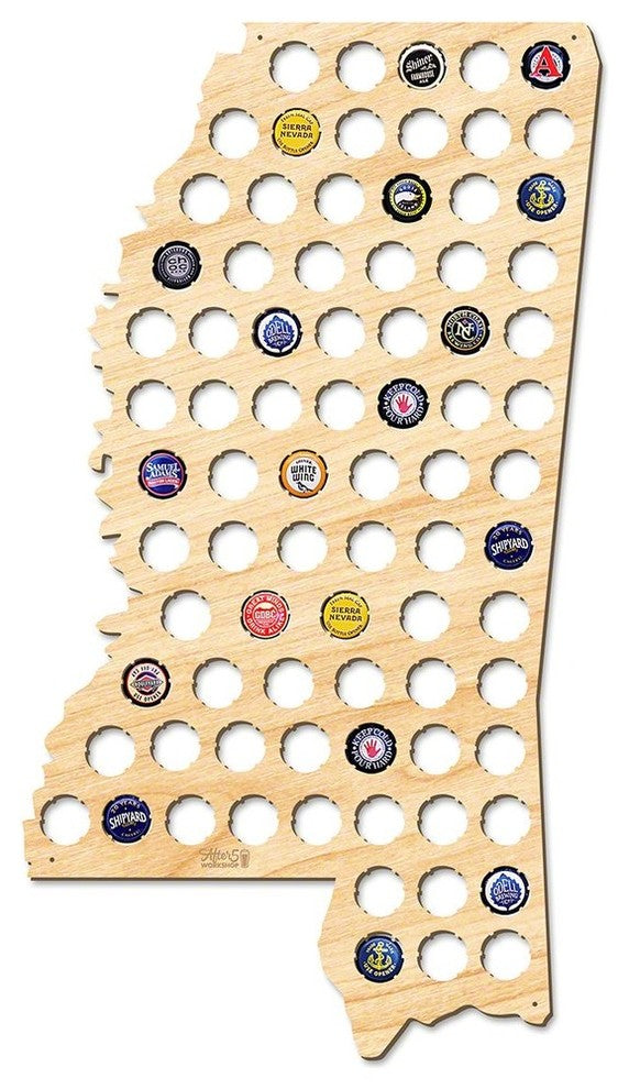 Mississippi Beer Cap Map