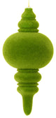 Vickerman M182464 10" Green Flocked Finial Ornament, Pack of 3
