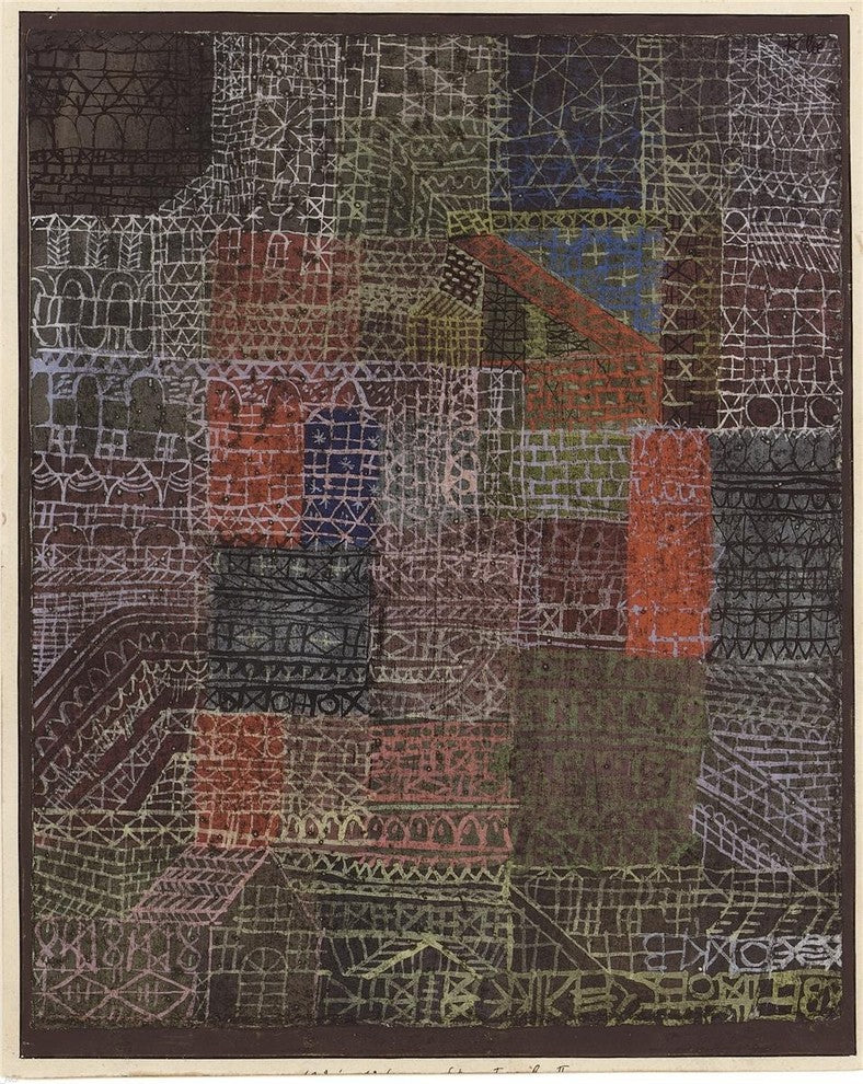 Paul Klee Structural II, 20"x25" Wall Decal