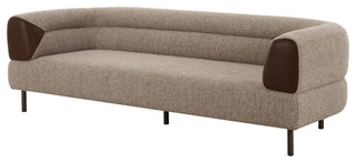 Divani Casa Plume Modern Brown Fabric Sofa
