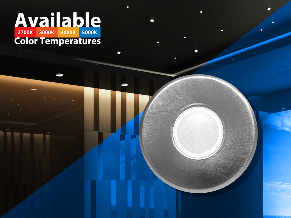 SureFit(v3) LED Flush Mount Ceiling Light, 5000K with Round Nickel Trim