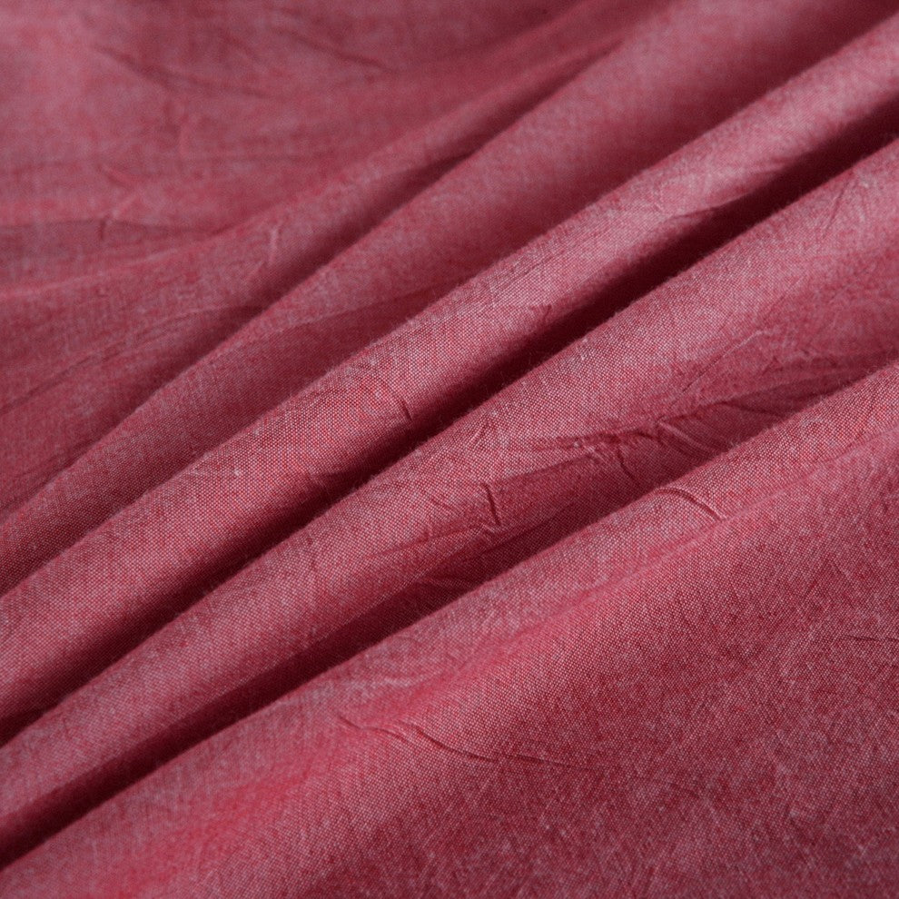 Messy Bed Washed Cotton Duvet Cover and Sham Set, Red, Full/Queen