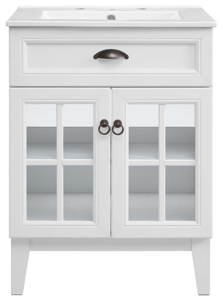 Isle 24" Bathroom Vanity Cabinet White White -5424
