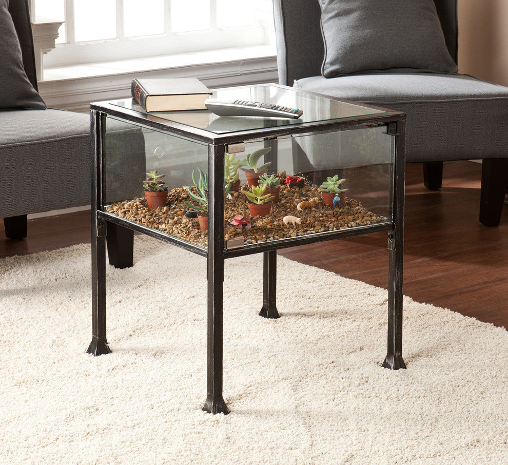 Gretta Terrarium Display End Table