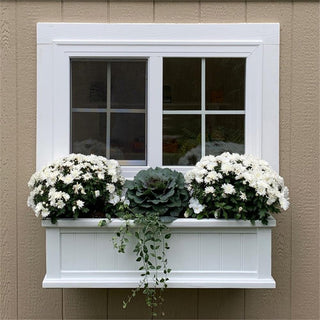 Mayne Cape Cod 3ft Weatherproof Coastal Plastic Window Box in White