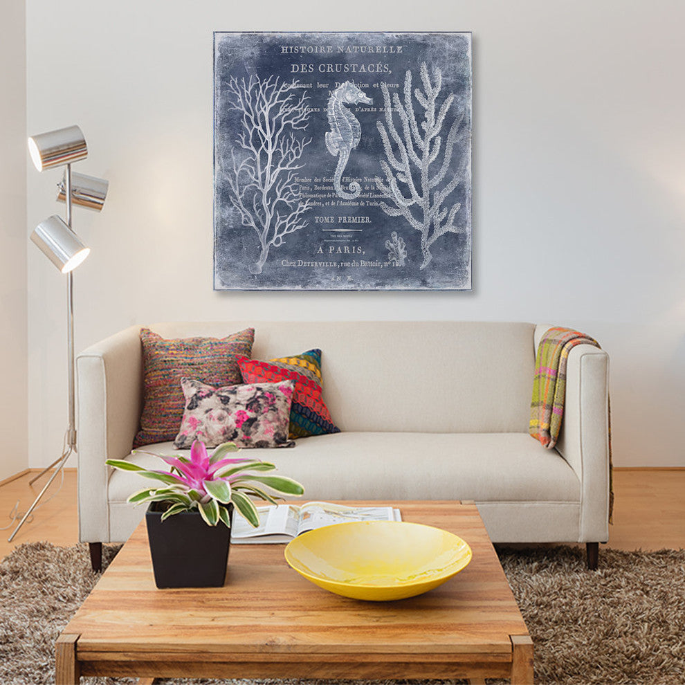 "The Deep Blue Sea II" by Deborah Devellier, Canvas Print, 37"x37"