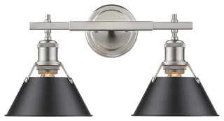 Orwell 2-Light Vanity Light in Pewter with Matte Black