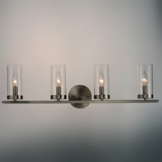 Maxim 25258CL Sentinel 4 Light 30"W Bathroom Vanity Light - Satin Nickel