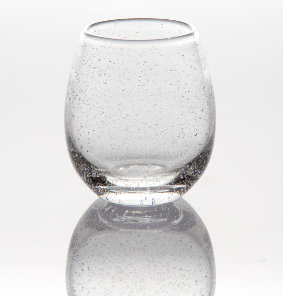 Glasses Stemless Clear Bubble Wine Glasses, Set of 4