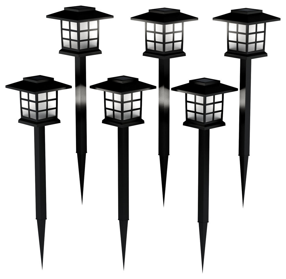 Solar Pathway Coach Lights- 15" Set of 6 by Pure Garden