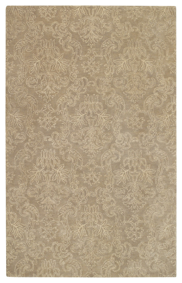 Capel Flower Garden Taupe 3286_700 Hand Tufted Rugs - 4' X 6' Rectangle