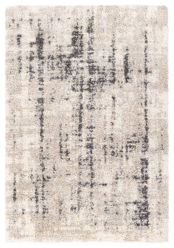 Surya Eskimo Shag ESG-2306 Machine Woven Area Rug, Light Beige, 6'7" x 9'
