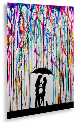 Marc Allante 'Two Step' Floating Brushed Aluminum Art, 16x22