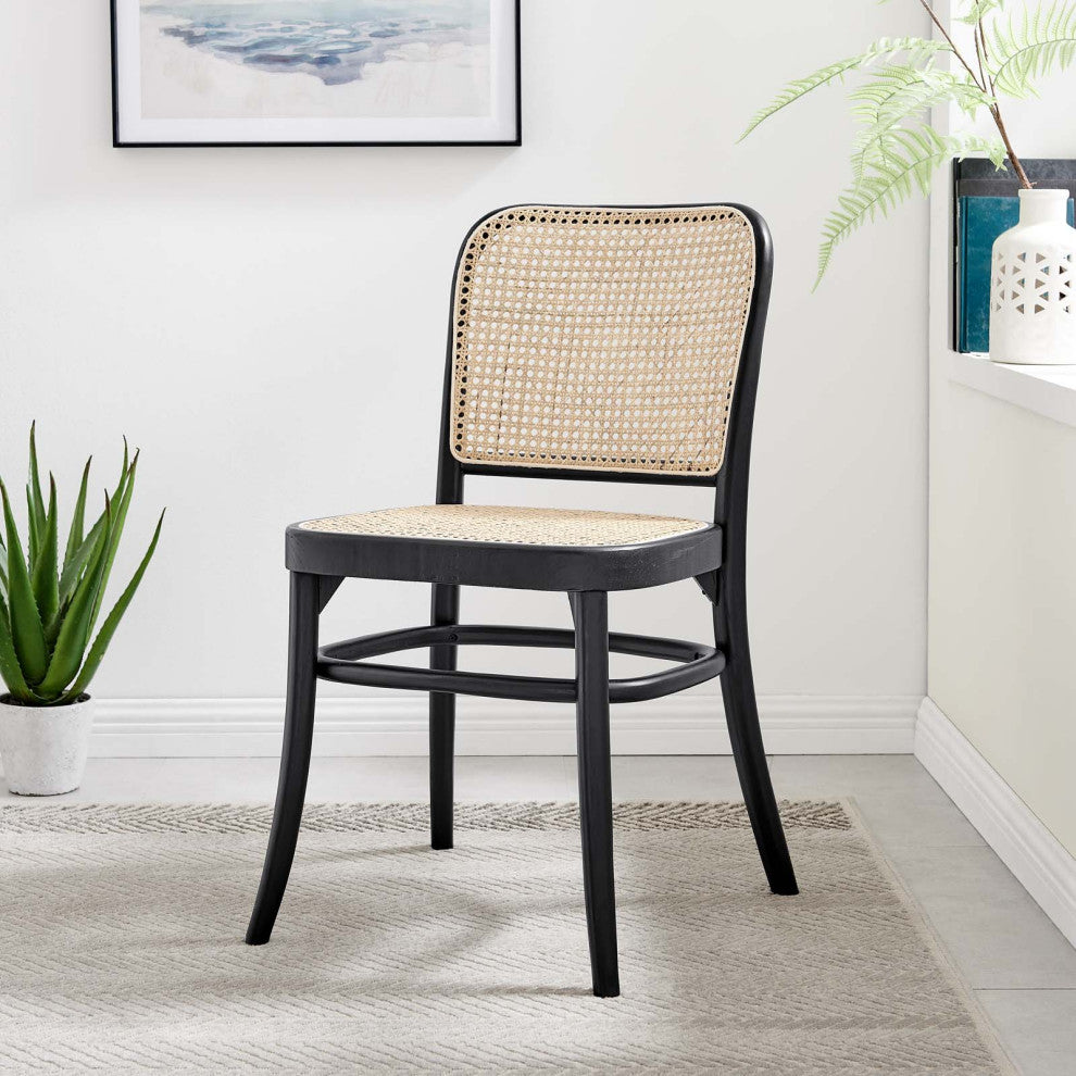 Winona Wood Dining Side Chair Set of 2, Black