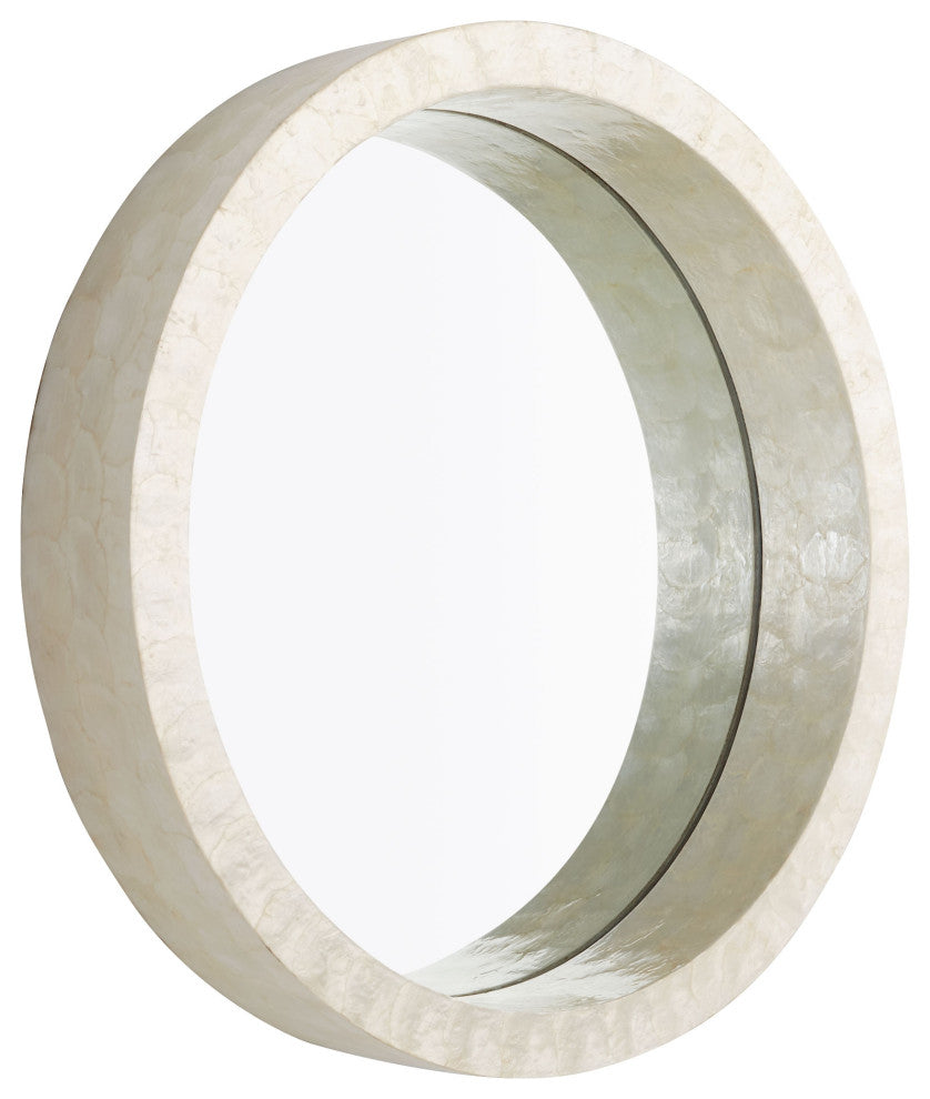 Triton Round Mirror, Wh, Small