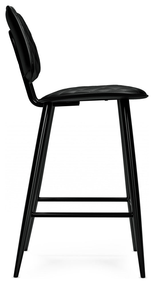 Raya Counter Height Stool, Set of 2, Black