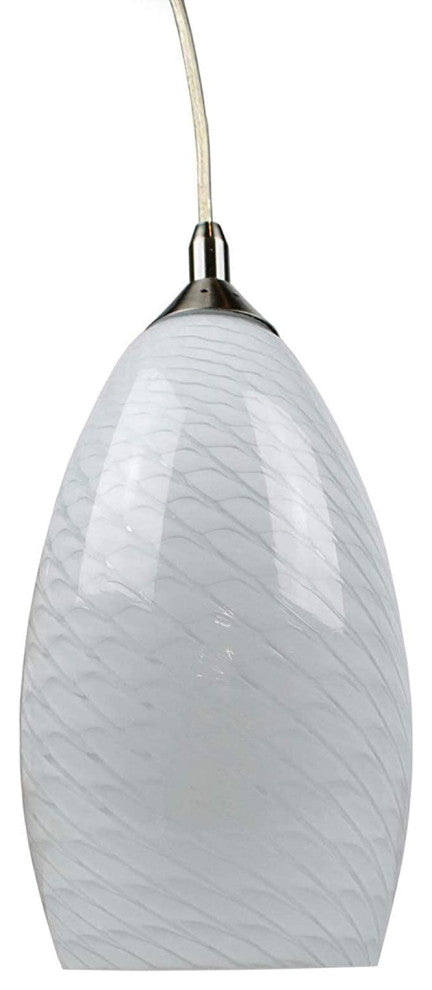 7" Pendant Light, Art Glass Shade, Hanging Light Fixture