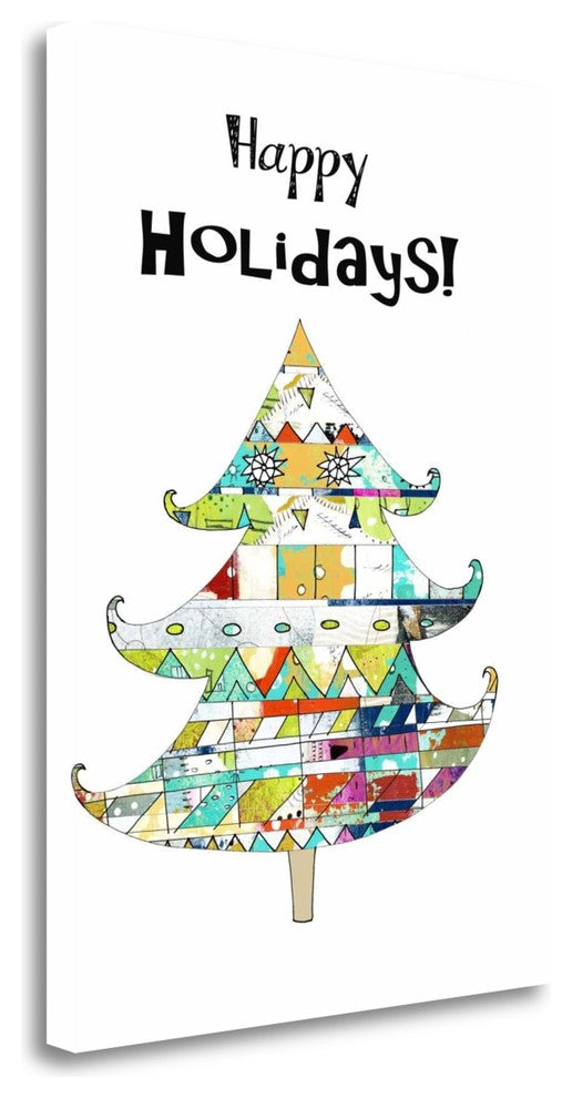 "Geometric Tree" By Sarah Ogren, Giclee Print on Gallery Wrap Canvas