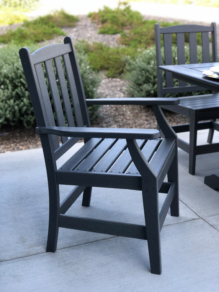 LuXeo Tuscany HDPE Dining Set, Gray, 7-Piece