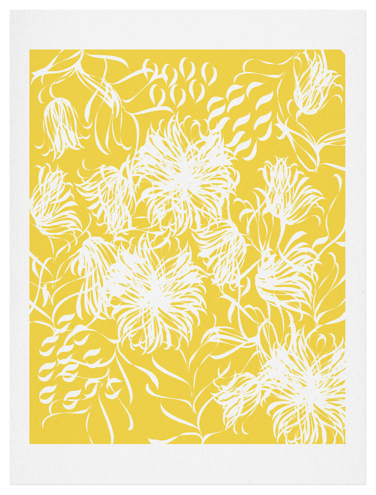 Deny Designs Vy La Bright Breezy Yellow Art Print