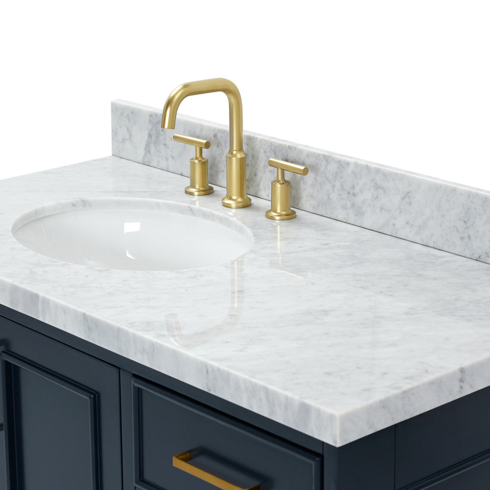 Ariel Stafford 43" Single Left Offset Oval Sink Bathroom Vanity