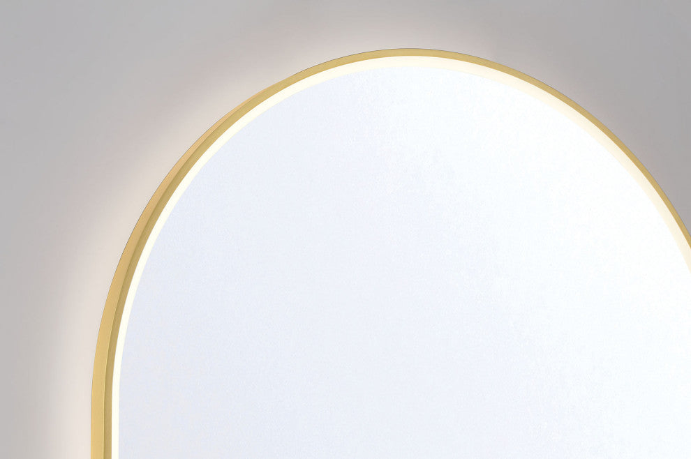 Linden Rectangular Mirror - 24" x 36", Gold