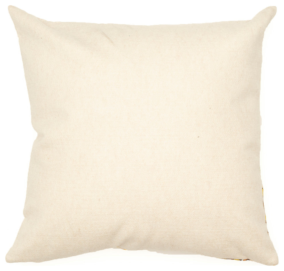 Visions II Sunflower Yellow Pillow, 20"x20"