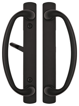 Charlotte Sliding Door Handle With 3-15/16" CTC Screwholes, Black