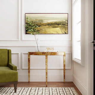 Ingrid Console Table, Traditional Burl