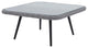 Lounge Coffee Table, Square, Gray, Rattan, Wicker, Glass, Modern, Outdoor