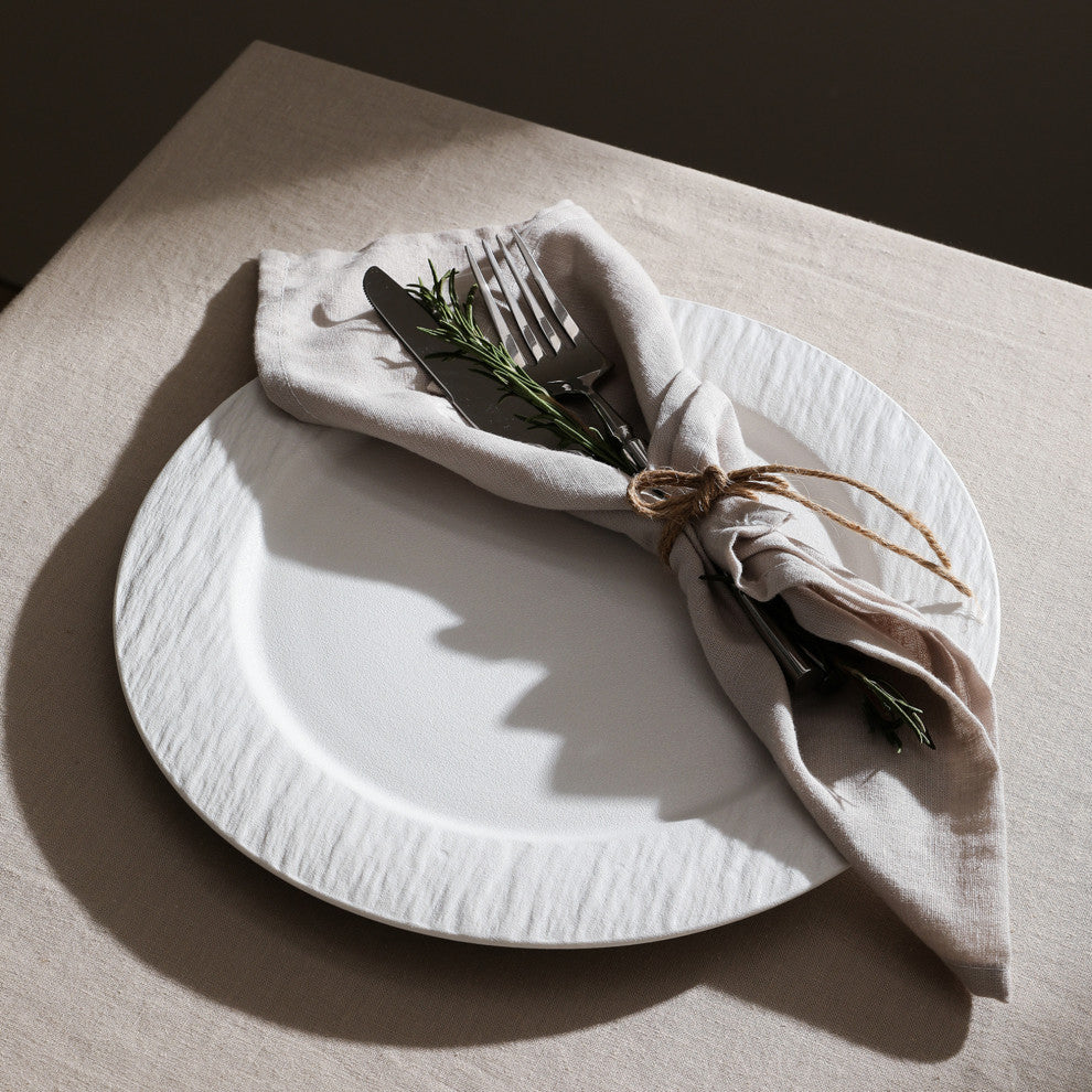 Stone Lain Senso New Bone China 24 Piece Dinnerware Set, White