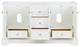 Windsor Matte White Traditional Double Sink Bathroom Cabinet, 60"