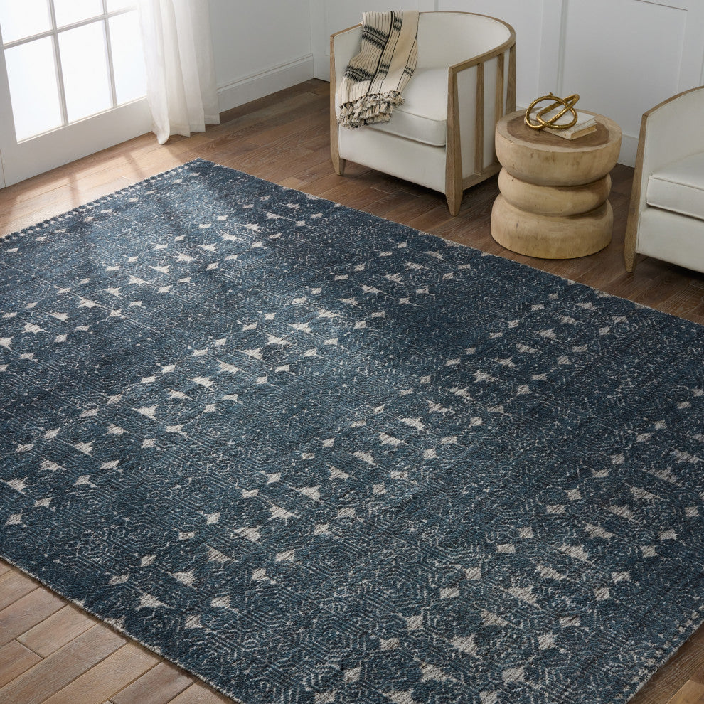 Jaipur Living Abelle Hand-Knotted Medallion Area Rug, Teal/White, 6'x9'