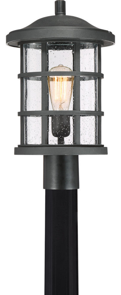 Crusade 1-Light Outdoor Lantern, Earth Black