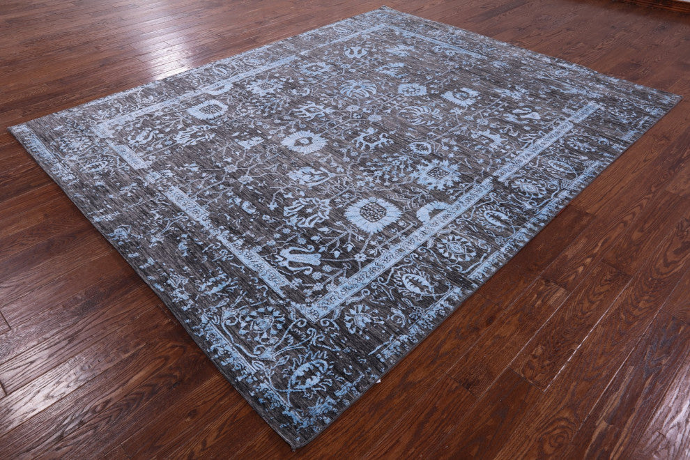 8' 1" X 10' 1" Persian Wool and Silk Hand-Knotted Rug Q11749