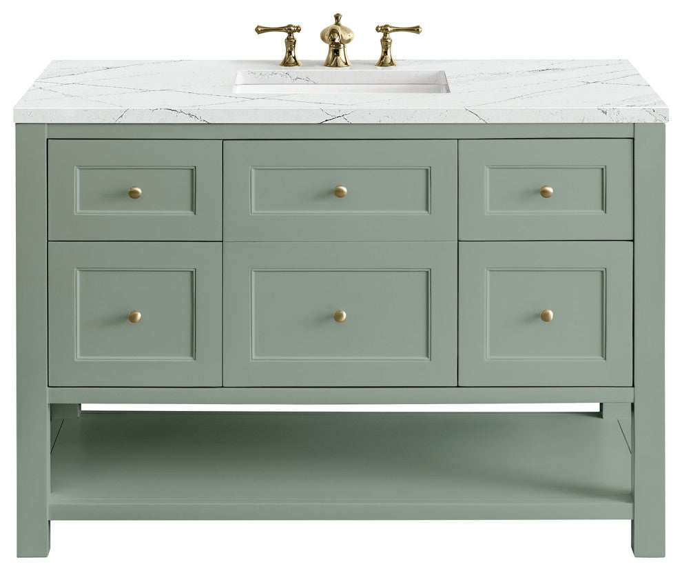 Breckenridge 48" Single Vanity, Smokey Celadon,  Ethereal Noctis Top